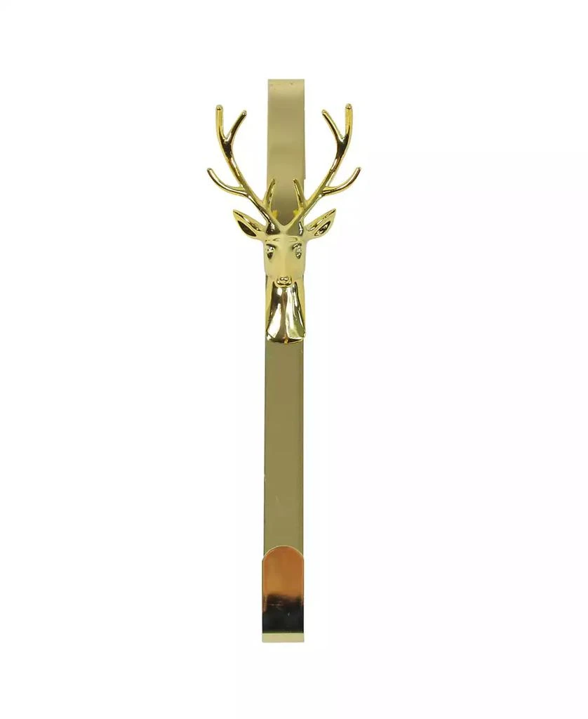 Northlight 15.25" Shiny Gold Deer Christmas Wreath Hanger 1