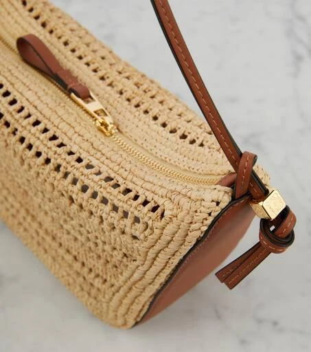 Loewe Hammock Mini raffia shoulder bag 6