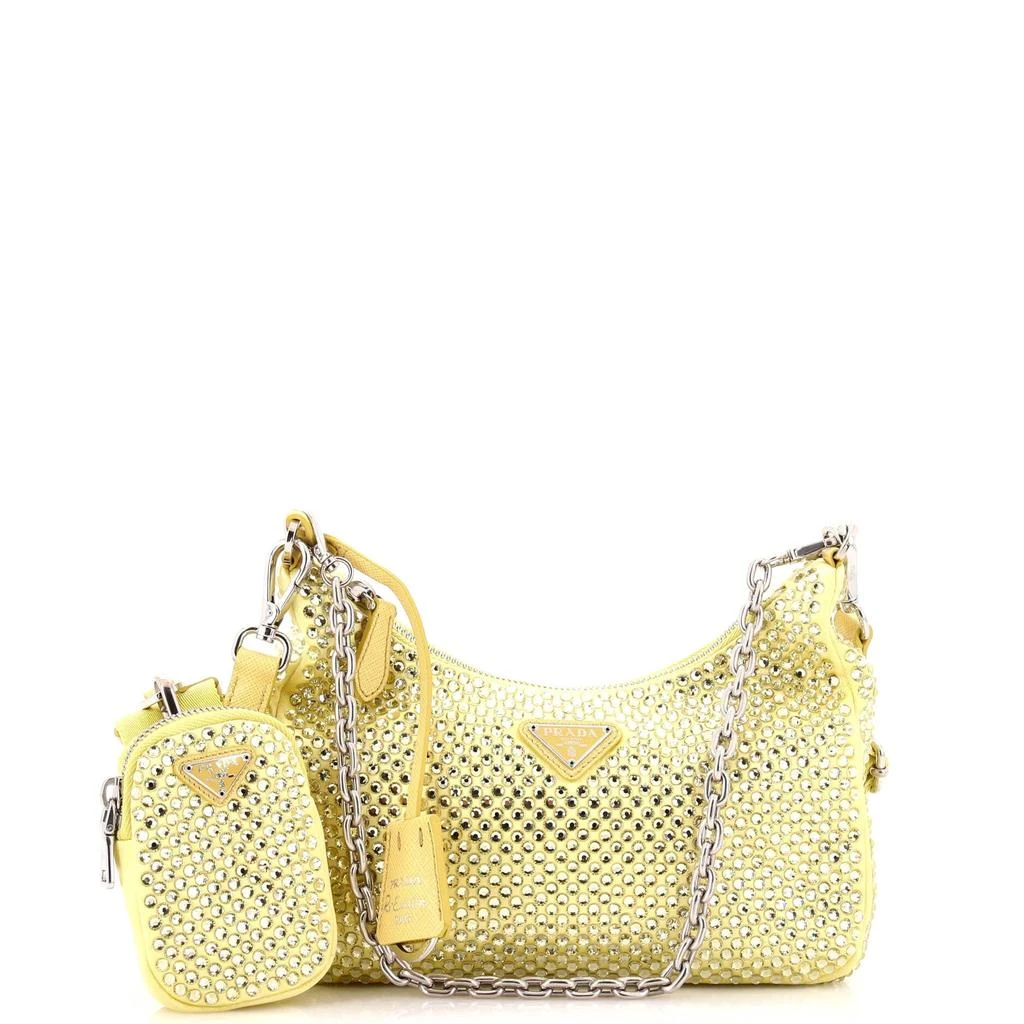 Prada Re-Edition 2005 Shoulder Bag Crystal Embellished Satin Small 1