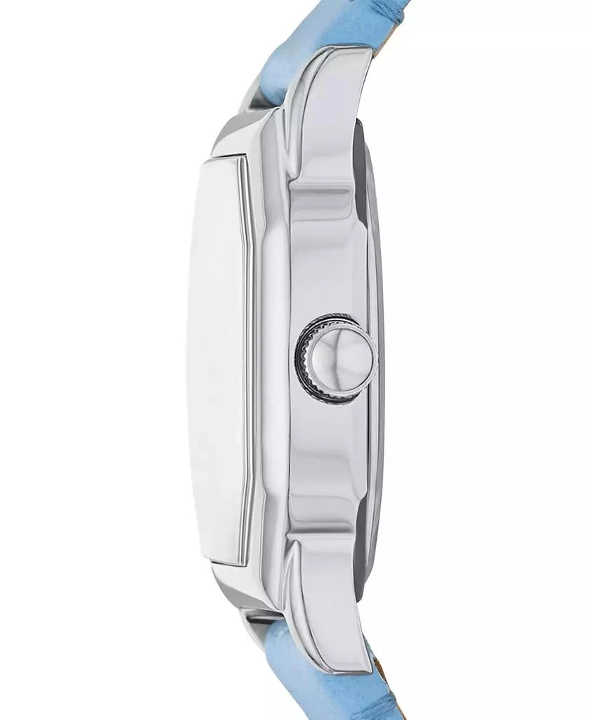 Fossil Women
s Harlow Three-Hand Light Blue Leather Watch, 27mm 2