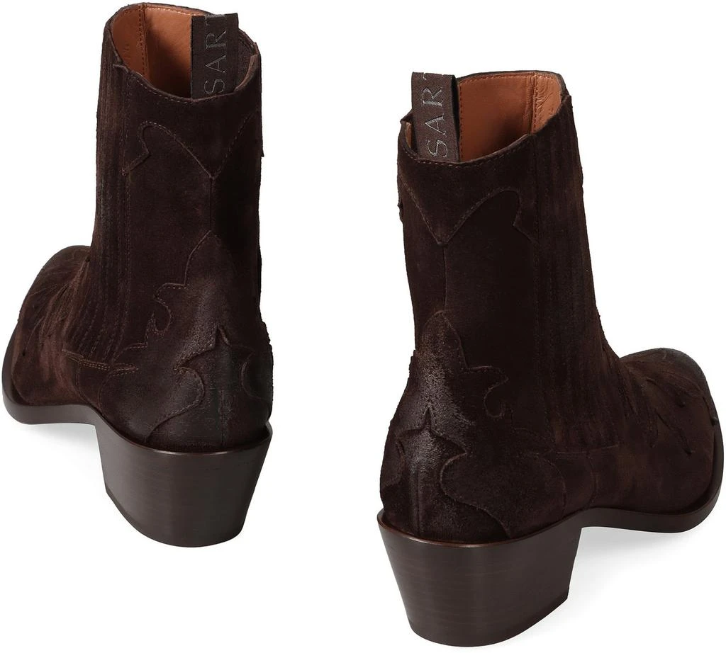 SARTORE Sartore Suede Western Ankle Boots 4