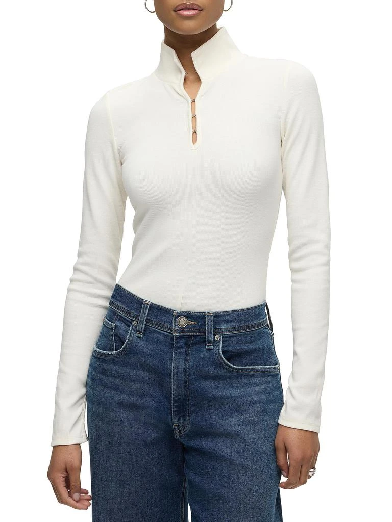 Hudson Cotton-Blend Long-Sleeve Bodysuit
