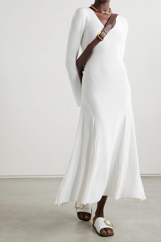 Partow Maddox ribbed-knit midi dress