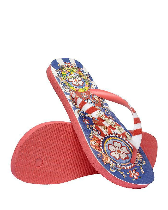 Dolce & Gabbana x Havaianas Red and White Flip-Flops Dolce & Gabbana & Havaianas Give Flip Flops a Glam Makeover main image 4
