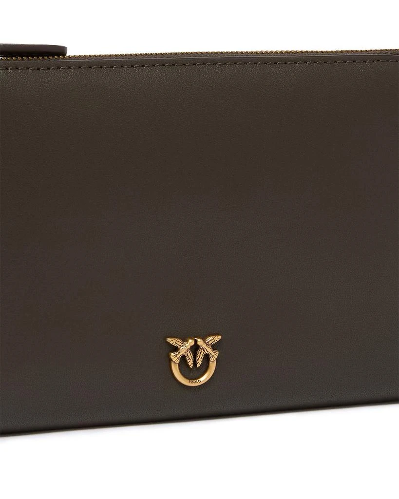 PINKO Mini Leather Flat Zip Pouch 4