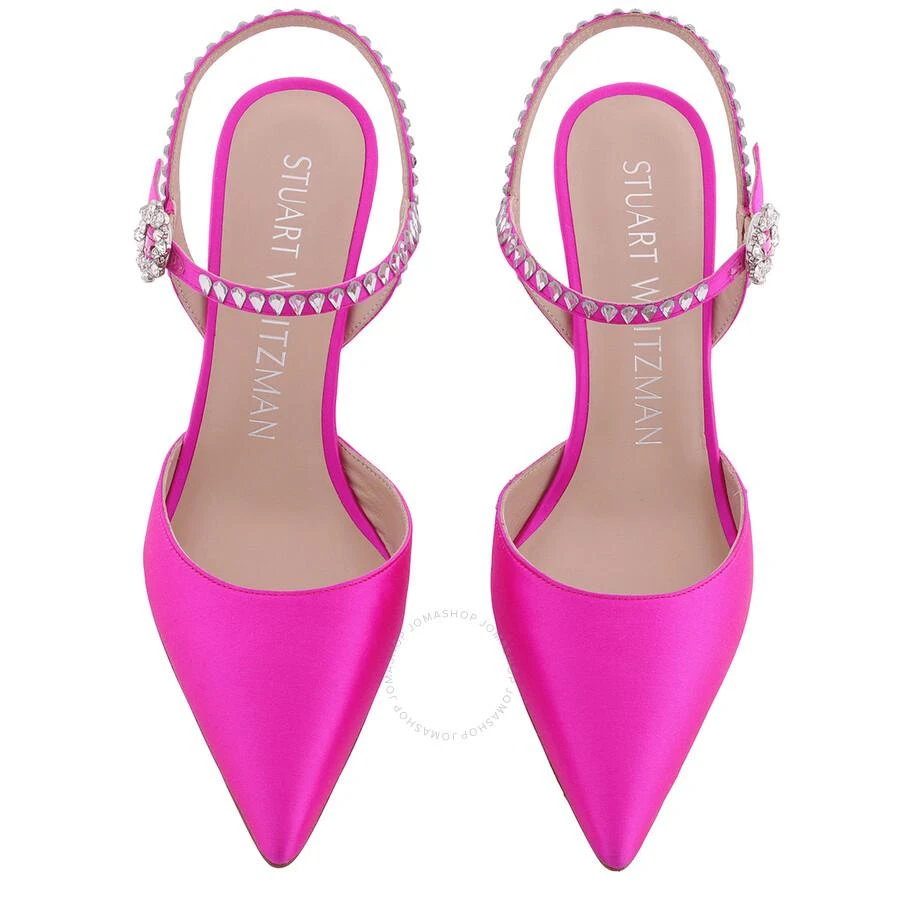 Stuart Weitzman Ladies Flamingo Gemcut 100 Ankle Strap Pump 3