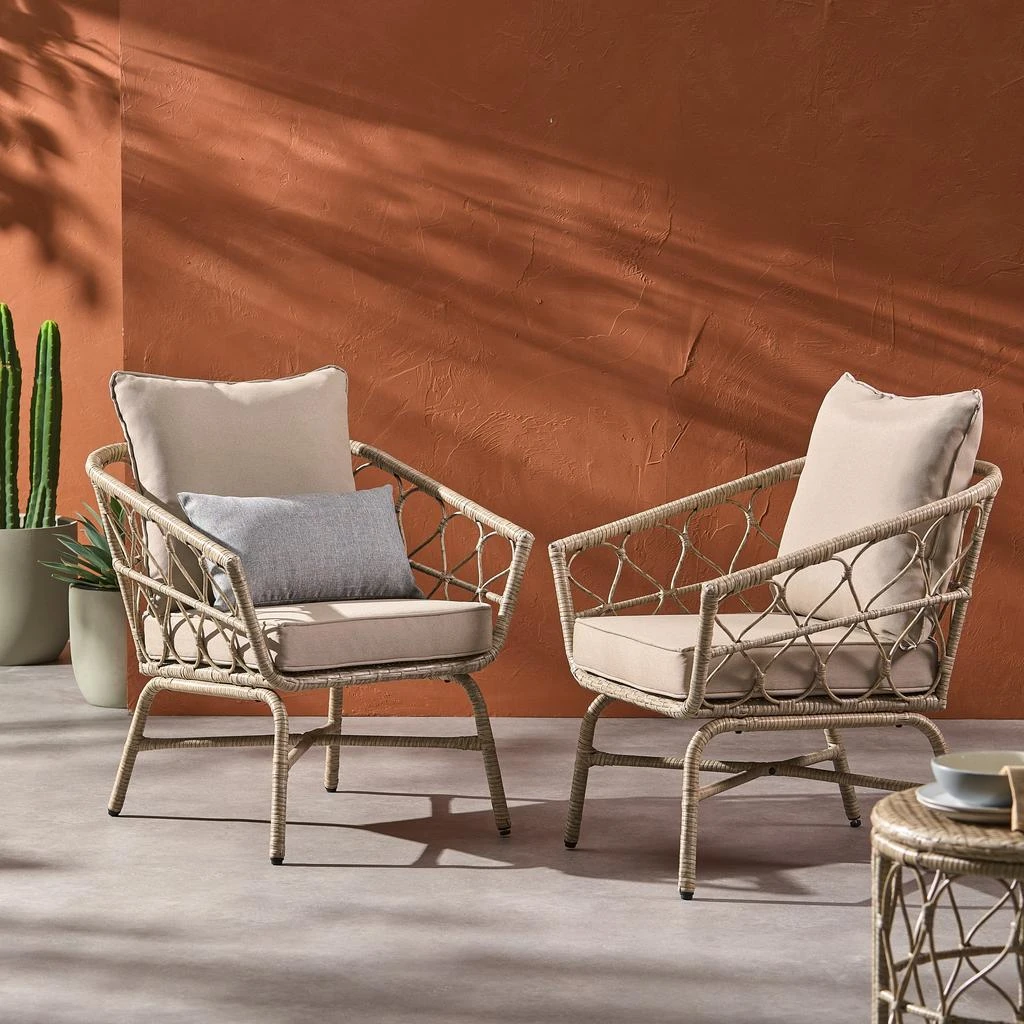 Streamdale Furniture Streamdale Cozy Boho Bruce Club Chair Set (Set Of 2) 1