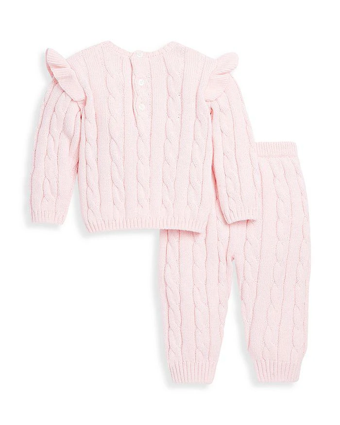 Bloomie's Baby Bloomies Baby Girls' Cable Sweater Knit Top and Leggings Set - Baby 2