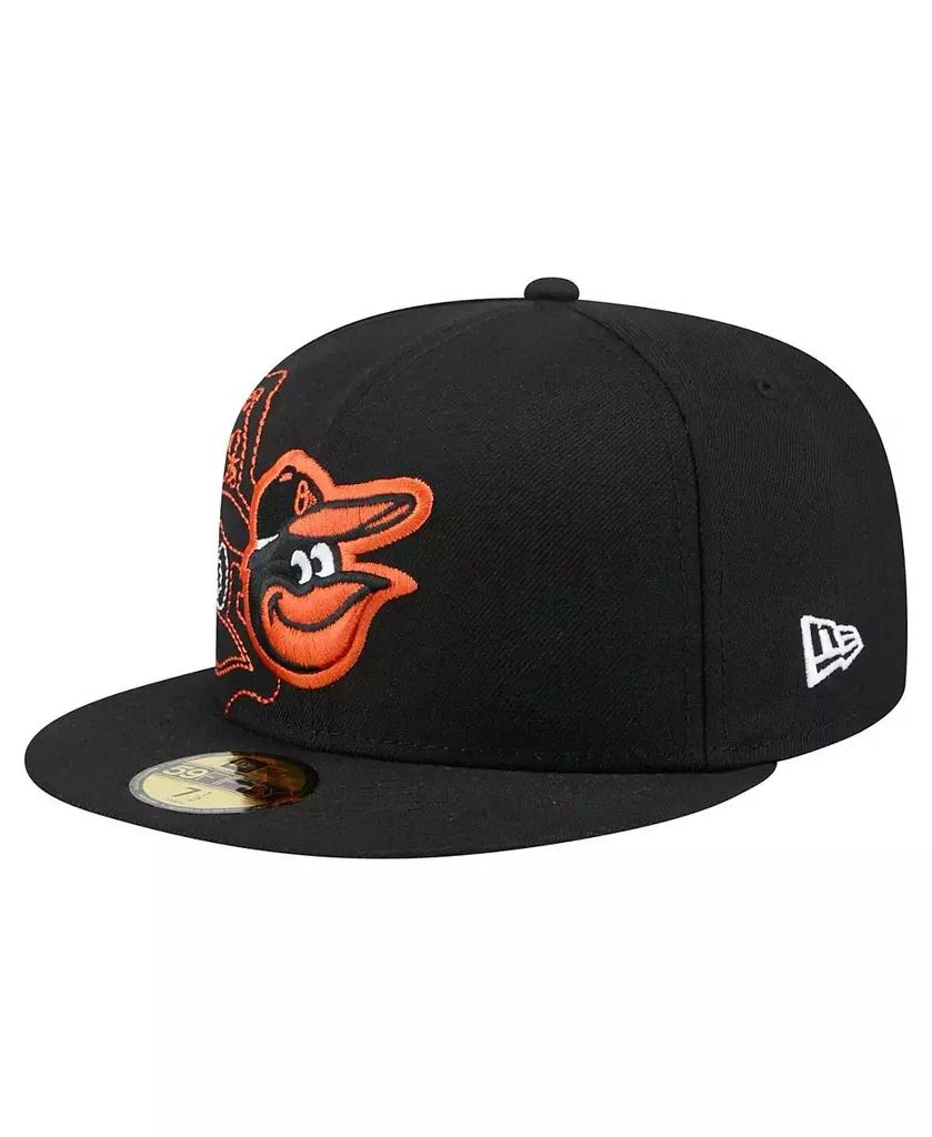 New Era Men's Black Baltimore Orioles Yarn Stitch 59FIFTY Fitted Hat 4