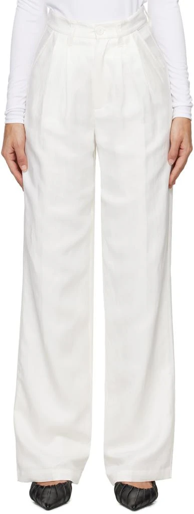 ANINE BING White Carrie Trousers 1