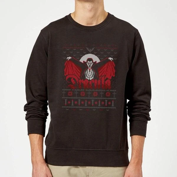 Original Hero Universal Monsters Dracula Christmas Sweater - Black 1