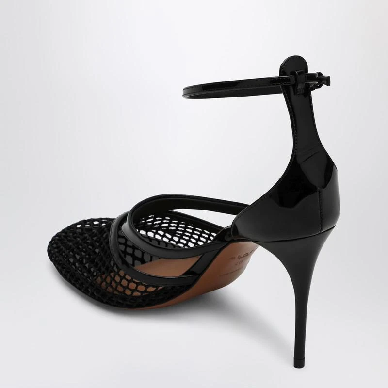 Alaïa Black thong sandals in mesh 4