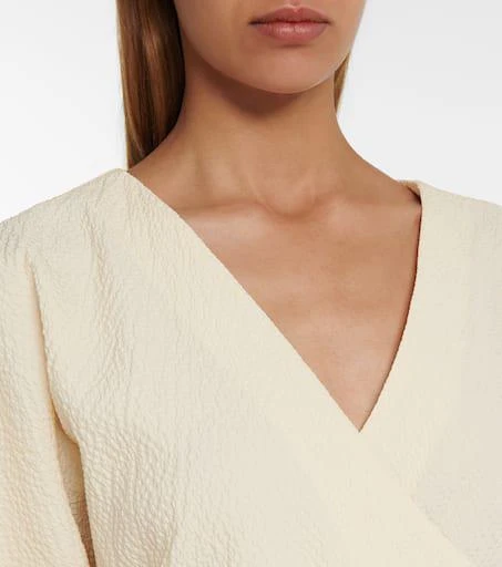 Nanushka Beech belted seersucker minidress 4