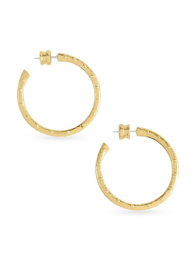 Anabel Aram Milos 18K-Gold-Plated Medium Studded Hoop Earrings 3
