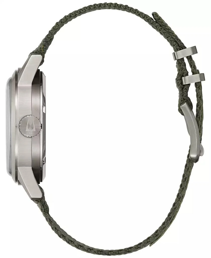Bulova Men's Automatic Hack Green Nylon Strap Watch 38mm 2