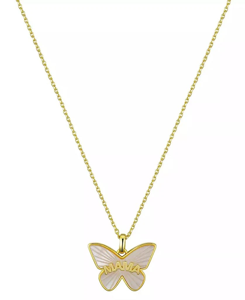 Unwritten Mother of Pearl Butterfly Mama Necklace 1