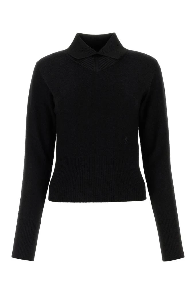 Jil Sander Black wool blend sweater