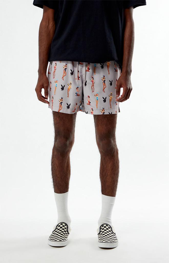 Playboy By Pacsun Pinup 5.5" Swim Trunks