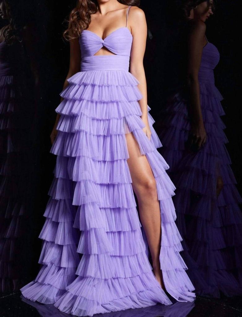 Jovani Jovani - Ruffled Tulle Prom Dress