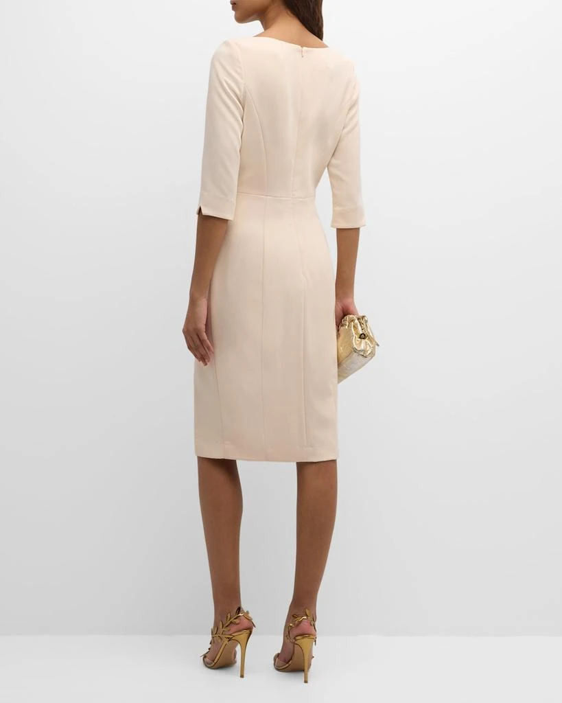 Black Halo Marissa 3/4-Sleeve Ponte Sheath Dress 4