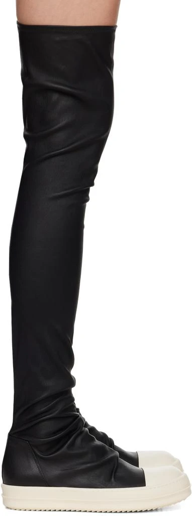 Rick Owens Black Porterville Knee High Stocking Sneaks Boots 1