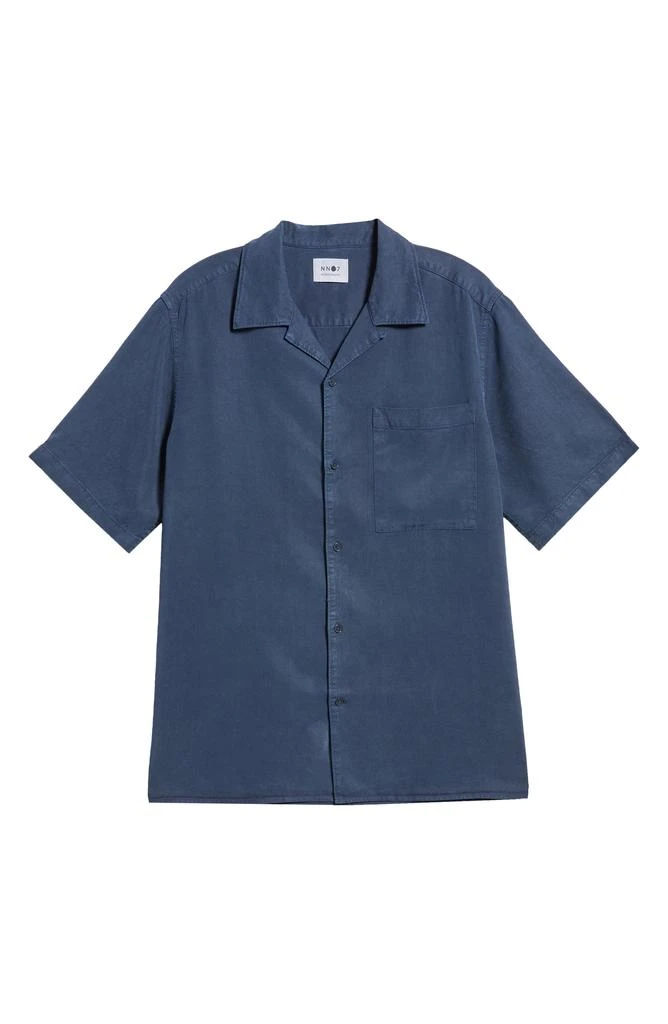 NN07 Julio 5029 Short Sleeve Lyocell & Linen Button-Up Camp Shirt 6