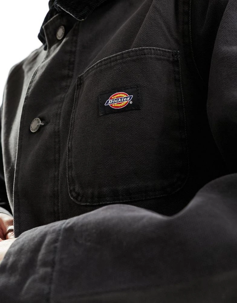 Dickies Dickies duck canvas chore coat in black 2