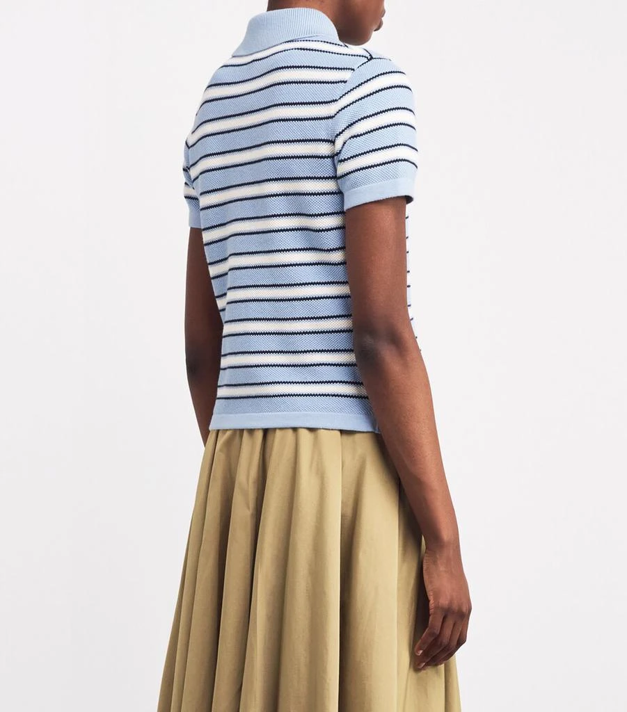 Maje Stripe Cropped Polo Shirt 4