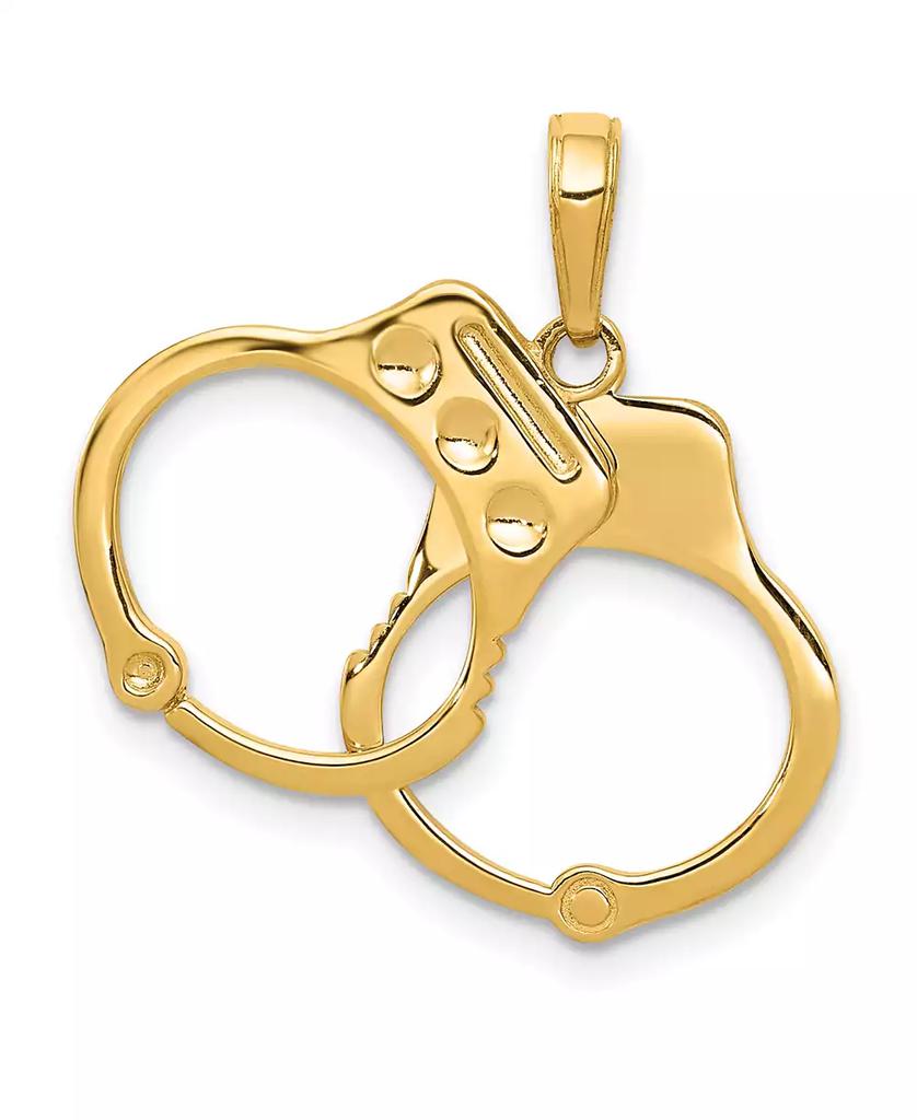 Macy's Handcuffs Pendant In 14k Yellow Gold