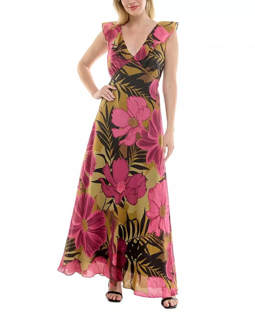 Taylor Women's Ruffled Sleeveless A-Line Dress 4