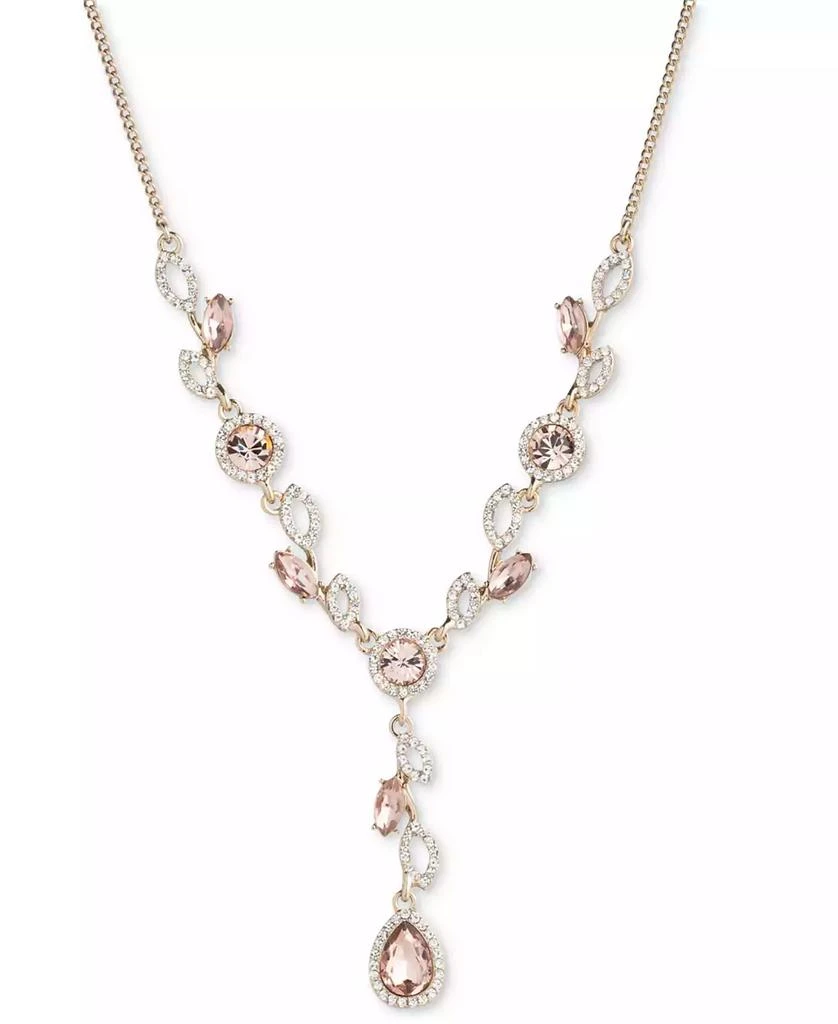 Givenchy Pavé & Blue Crystal Lariat Necklace, 16" + 3" extender 1
