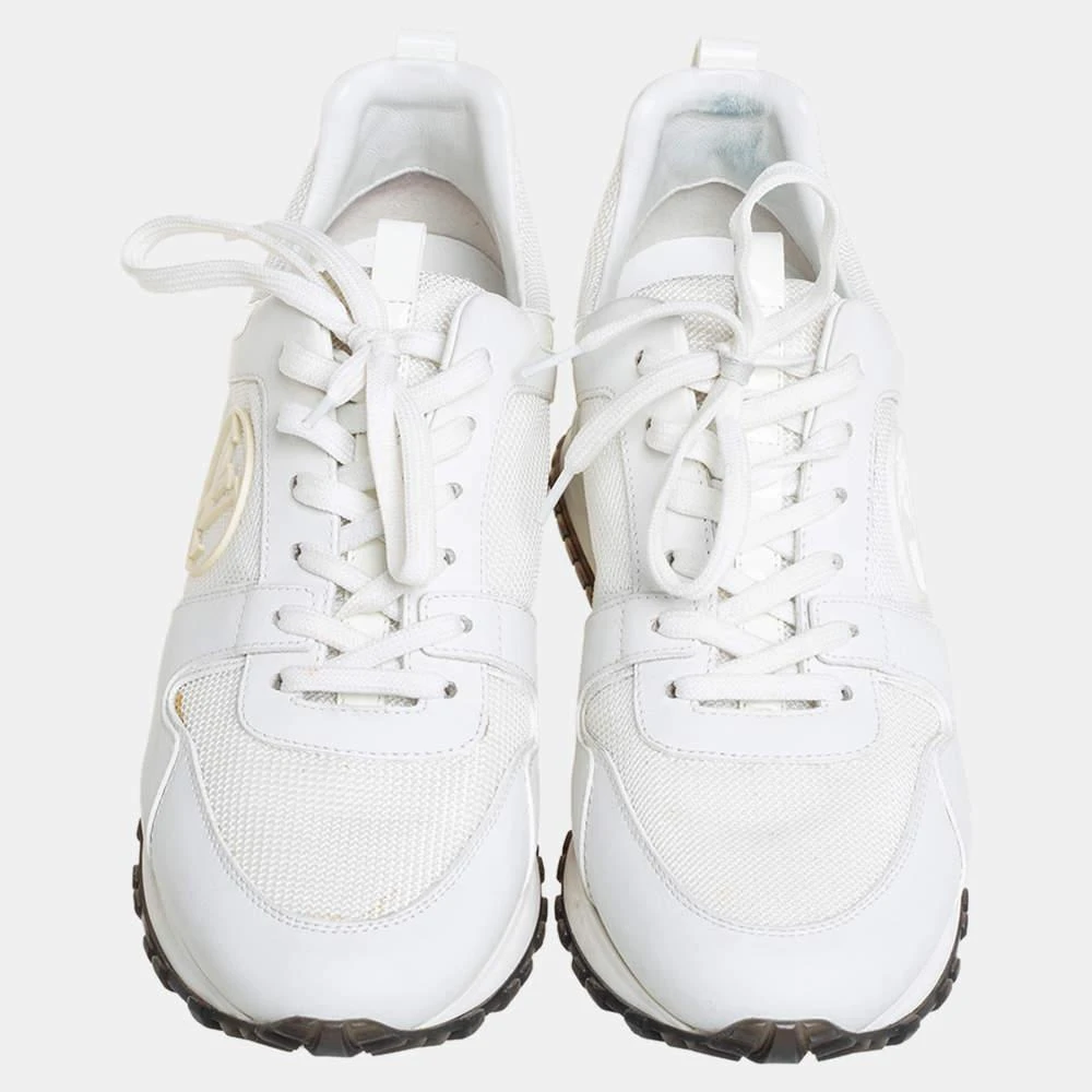 Louis Vuitton Louis Vuitton White Mesh And Leather Run Away Low Top Sneakers Size 39 3