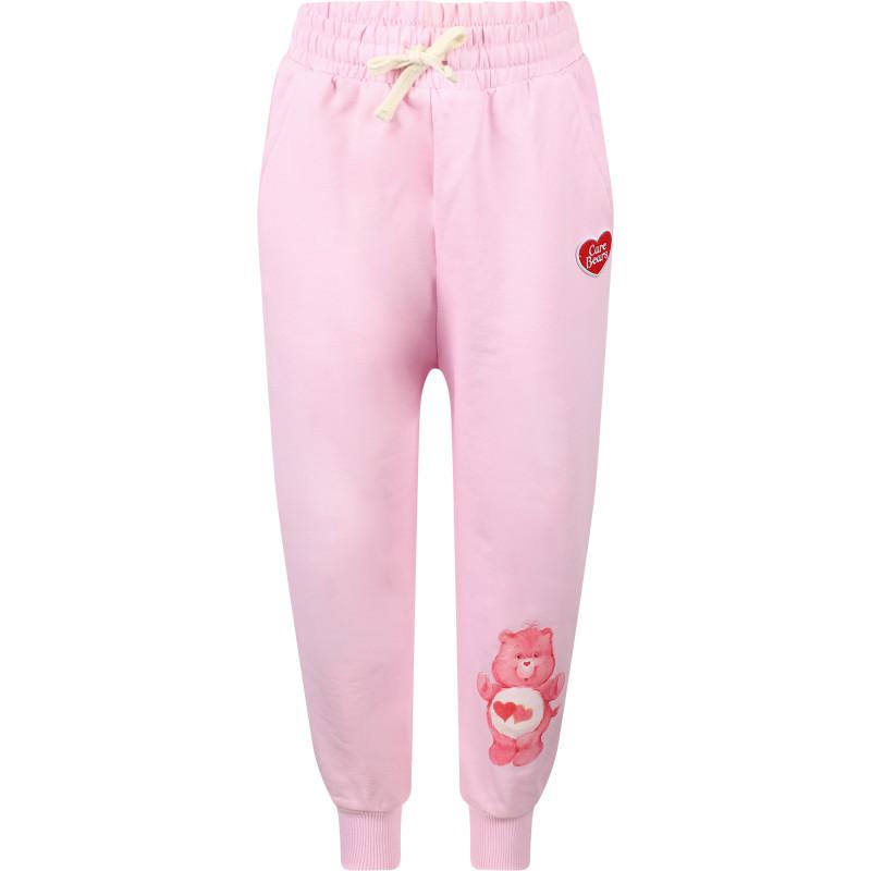 Rock Your Baby Tenderheart bear logo track pants in pink