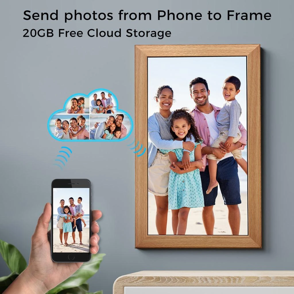 Sungale 21in Cloud Frame- Easy PhotoShare APP- 20GB Cloud Storage, Auto-Rotate 2
