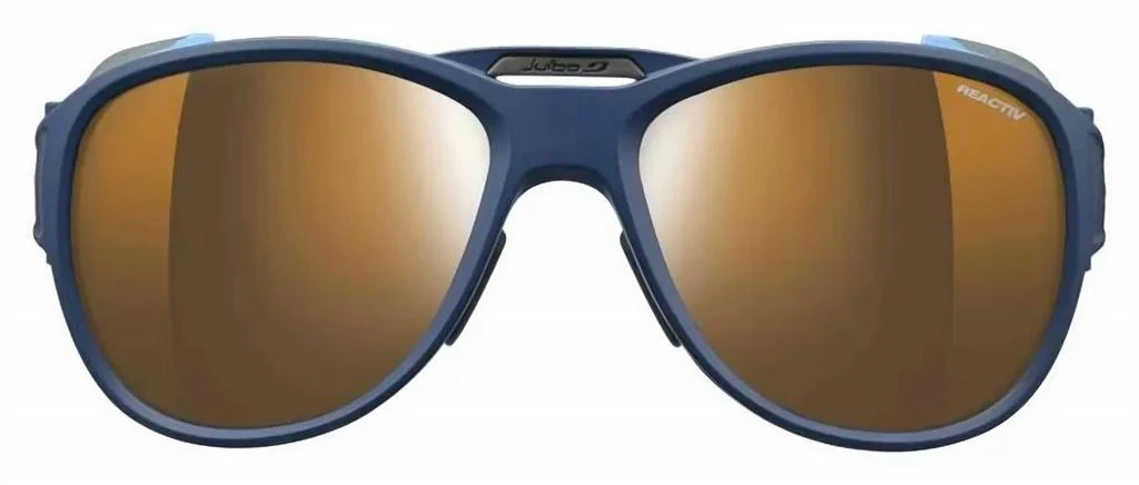 Julbo Explorer 2.0 Mountaineering Glacier Sunglasses In Dark Blue Frame - Silver Mirror (Reactiv 2 1