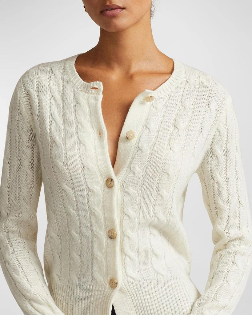 Ralph Lauren Cable-Knit Cashmere Crewneck Cardigan 5