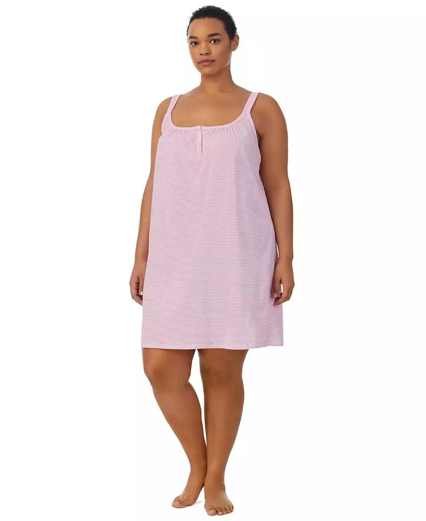 Ralph Lauren Plus Size Cotton Knit Double-Strap Nightgown 6