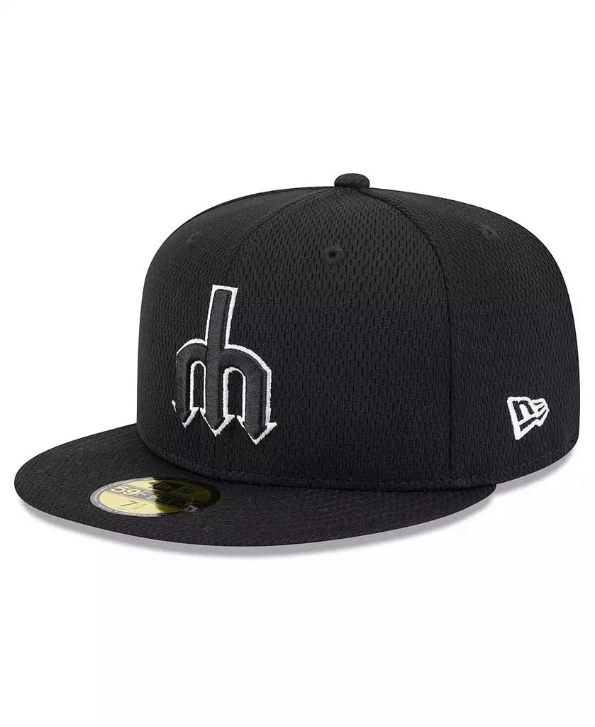 New Era Men's Black Seattle Mariners 2025 MLB Clubhouse 59FIFTY Fitted Hat 1