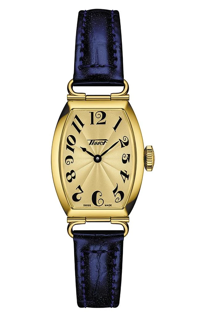 Tissot Heritage Tonneau Leather Strap Watch, 22mm 1