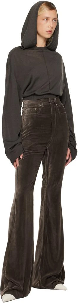 Rick Owens Gray Concordians Bolan Bootcut Trousers 4