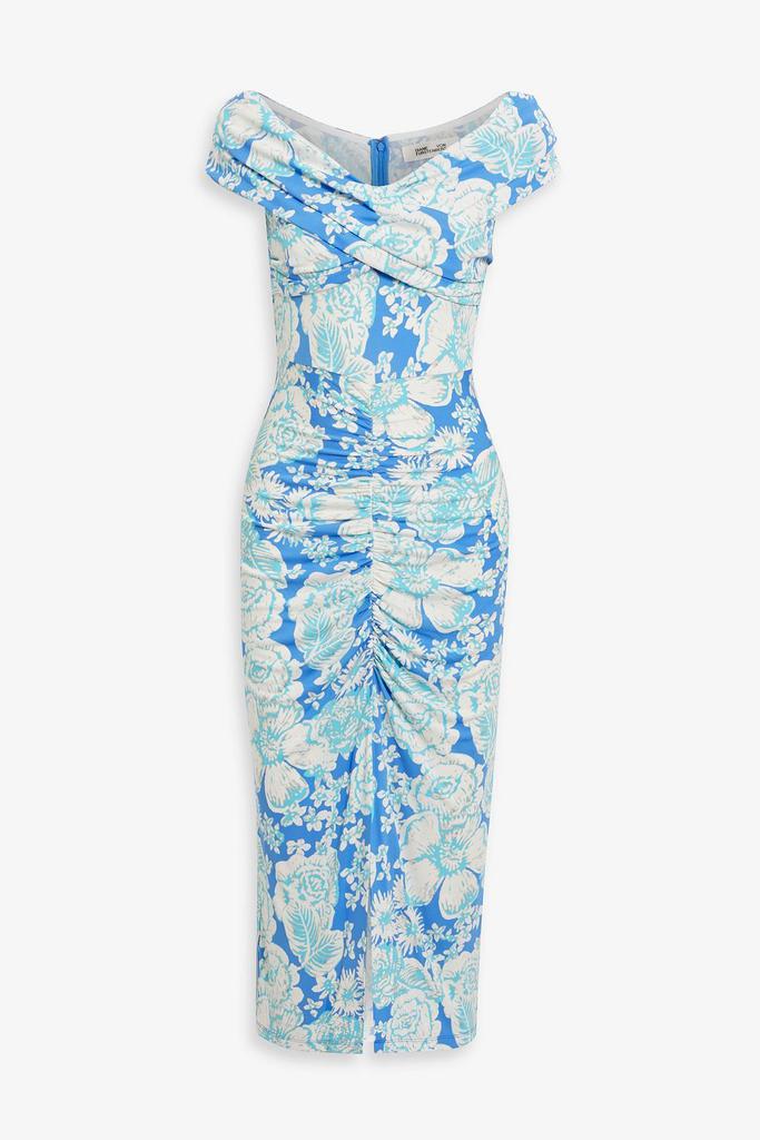 Diane von Furstenberg Stephen off-the-shoulder printed jersey midi dress