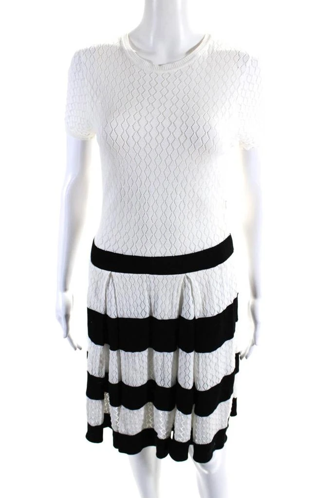 red black and white sweater dress Snowflake Sweater Dress- 2 Colors (Red, Black)