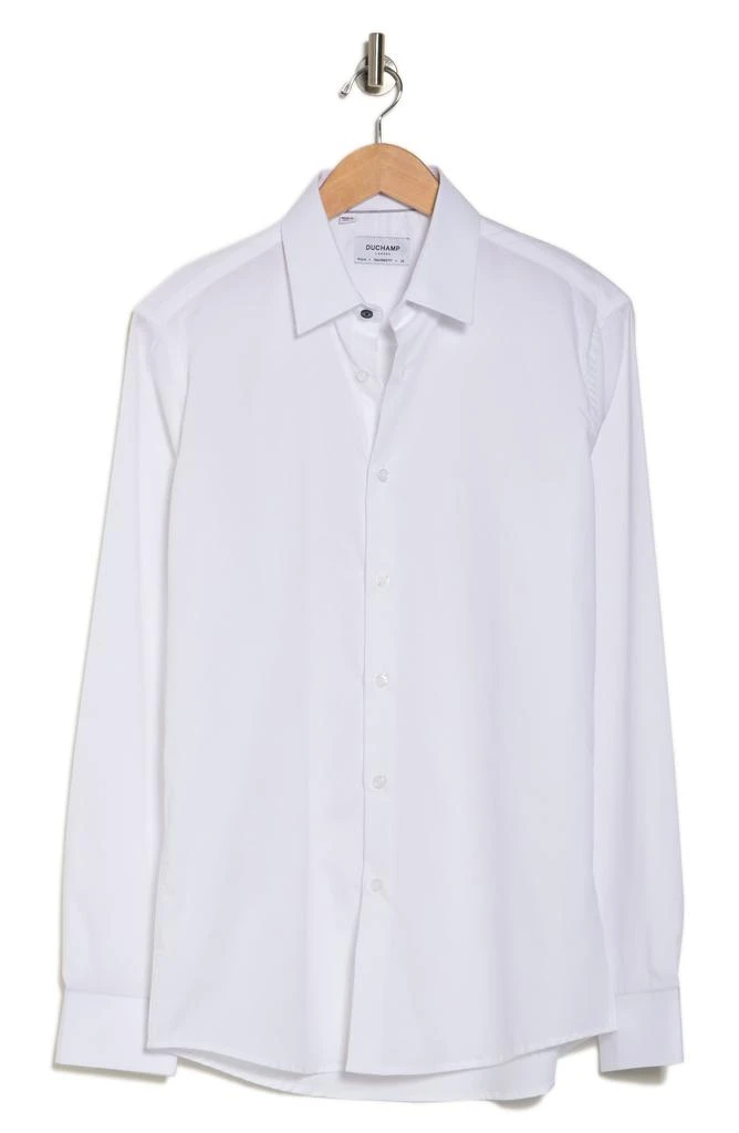 Duchamp Tailored Fit Textured Solid Dress Shirt 3