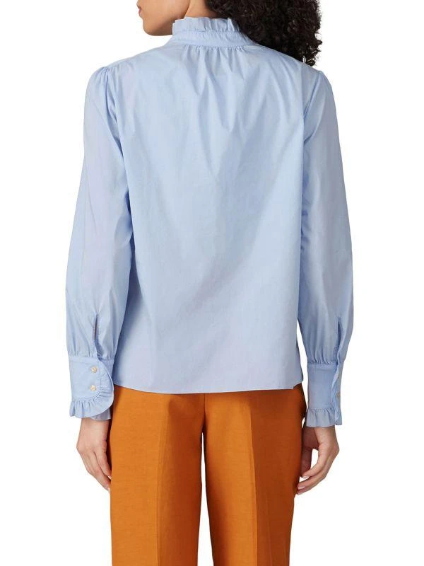 Equipment Highneck Ruffle Trim Shirt 2