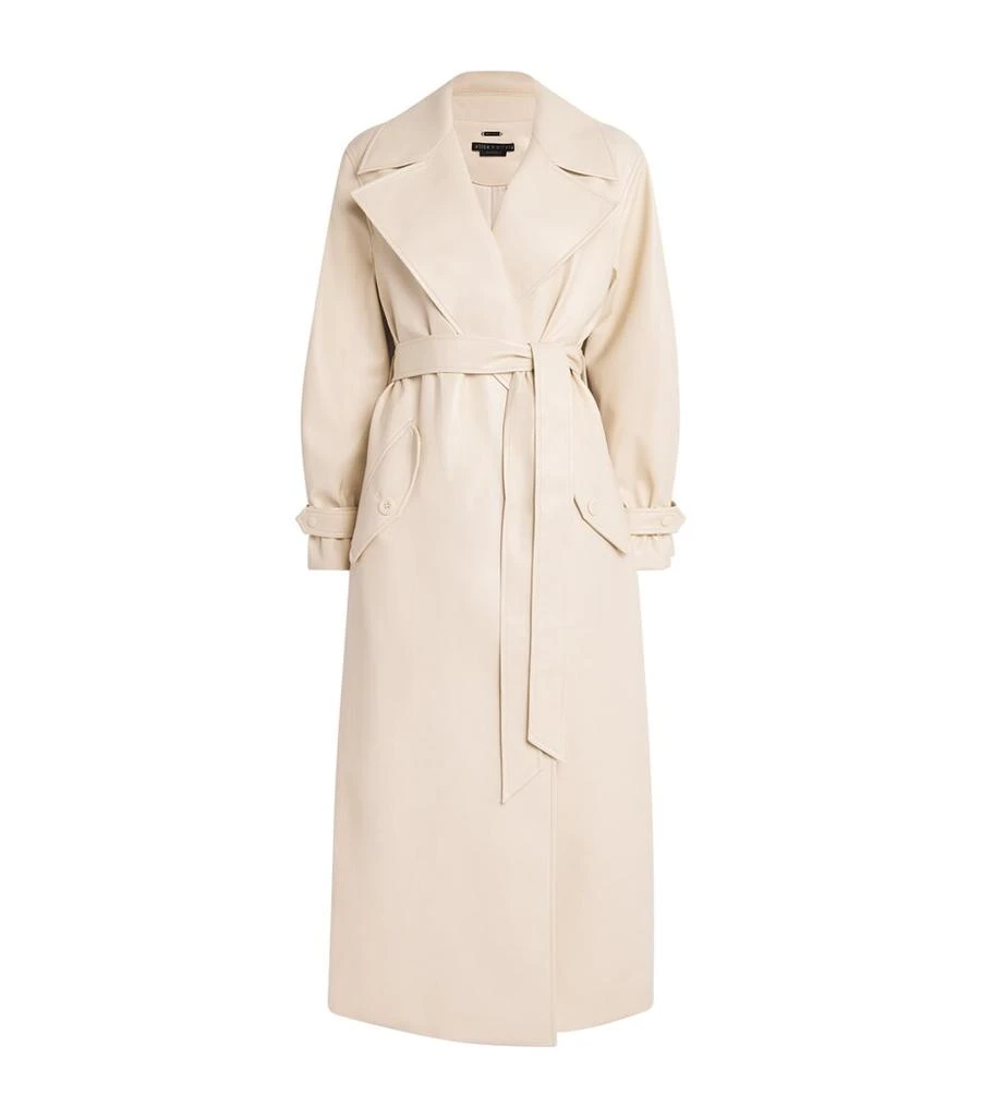Alice + Olivia Faux Leather Sullivan Trench Coat 1