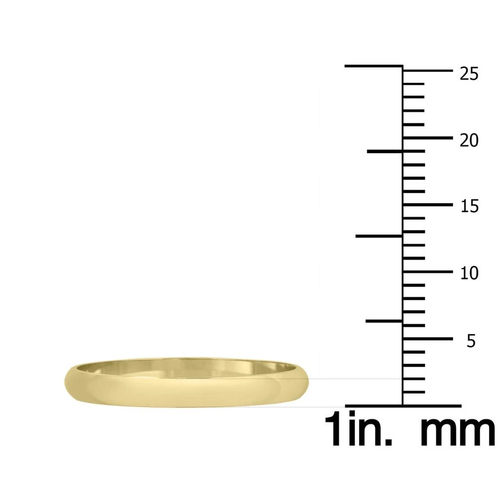 SSELECTS 2Mm Domed Wedding Band In 10K Yellow Gold 4