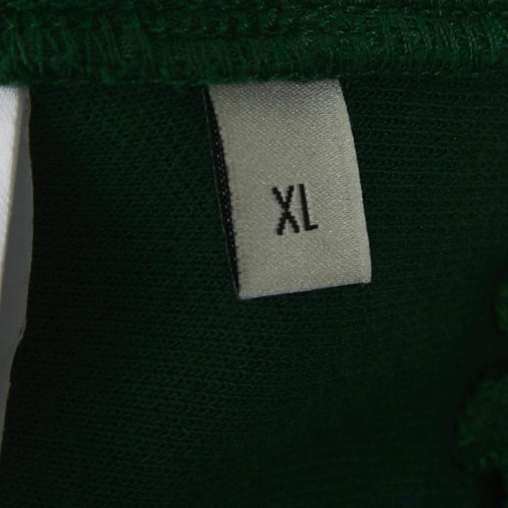 Shop Gucci Green Floral Embroidered Cotton Blend Knit Tracksuit XL