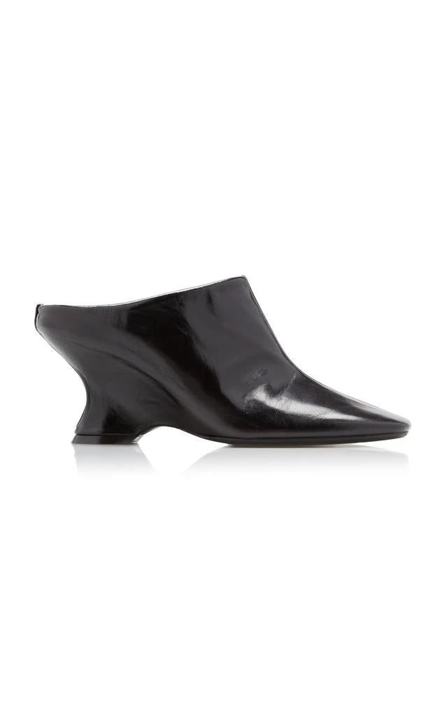 Dries Van Noten Dries Van Noten - Wedge Leather Mules - Black - IT 37 - Moda Operandi 1