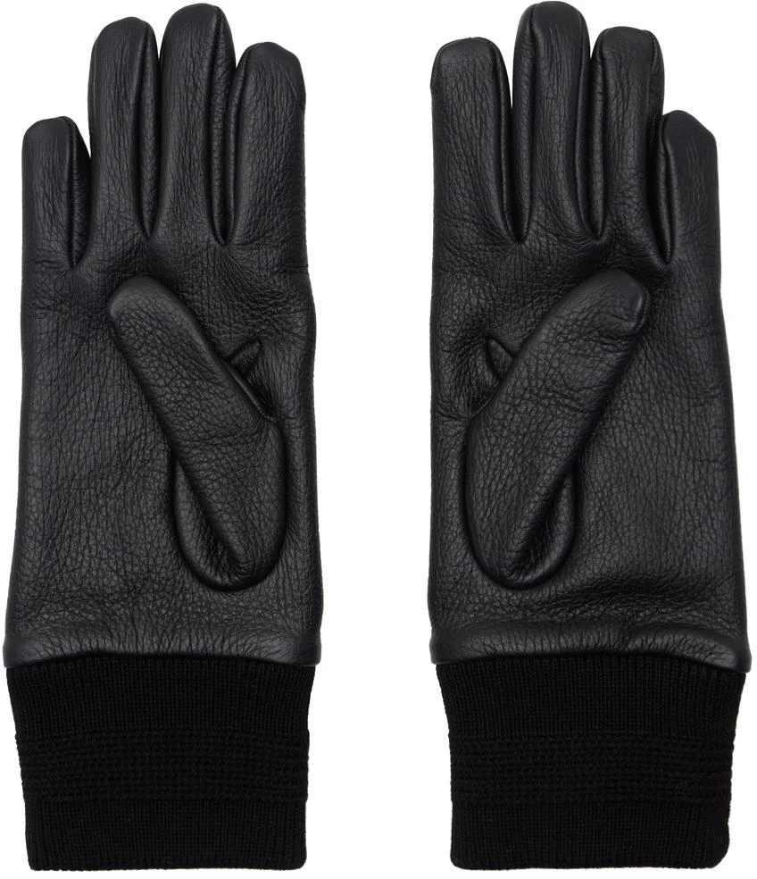 Burberry Black Leather Gloves 2