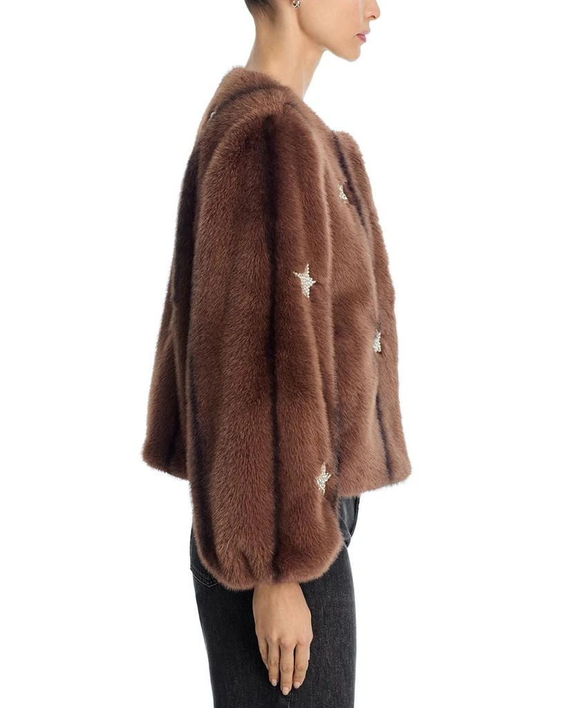 Cinq à Sept Benson Mixed Star Faux Fur Jacket 6